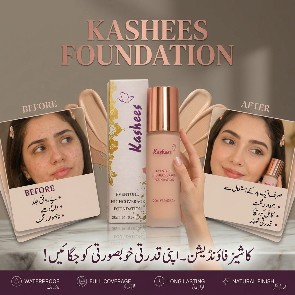 Kashees High Coverage Liquid Foundation and paint stick Waterproof 24 Hours. ( UPTO 20% OFF)